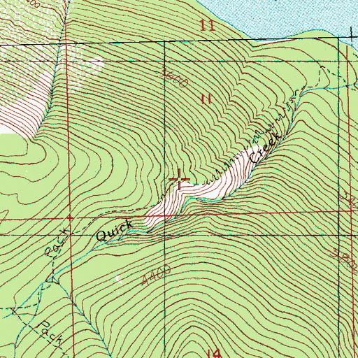 Topographic Map of Waptus Pass Trail, WA