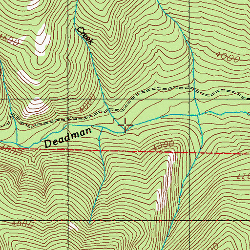 Topographic Map of Wash Creek, WA
