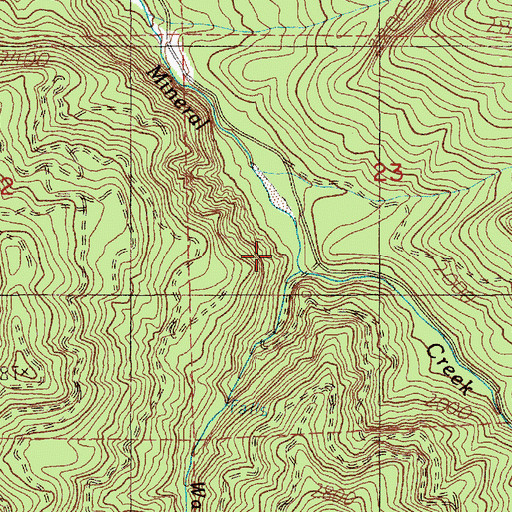 Topographic Map of Washington Creek, WA