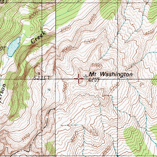 Topographic Map of Mount Washington, WA
