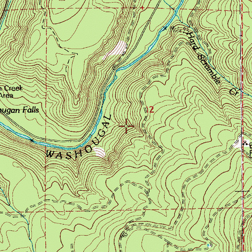 Topographic Map of Washougal Ranger Station, WA
