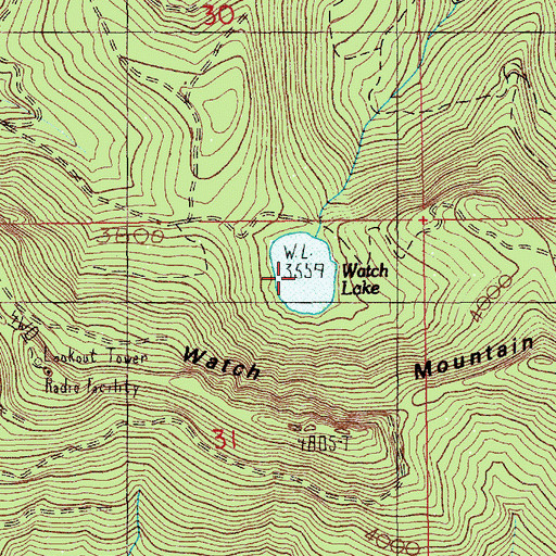 Topographic Map of Watch Lake, WA