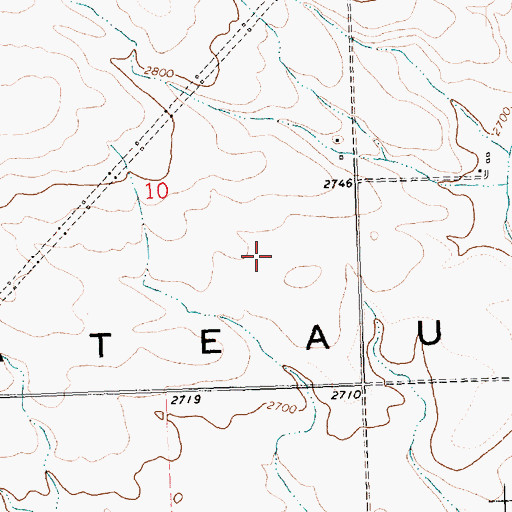 Topographic Map of Waterville Plateau, WA