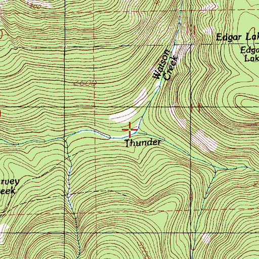 Topographic Map of Watson Creek, WA