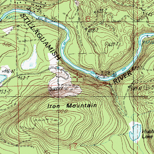 Topographic Map of Wayside Mine, WA