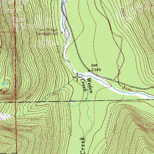 Topographic Map of Weeden Creek, WA