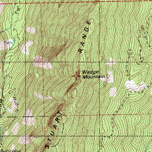 Topographic Map of Wedge Mountain, WA