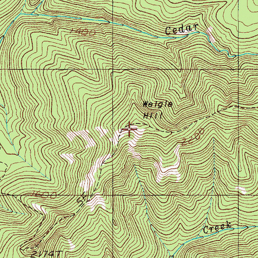 Topographic Map of Weigle Hill, WA
