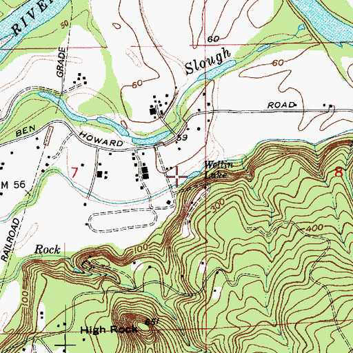 Topographic Map of Wellin Lake, WA