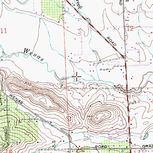 Topographic Map of Wenas Valley, WA