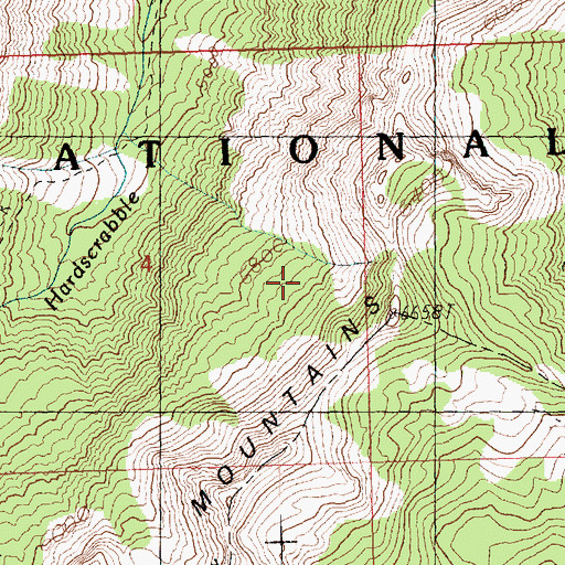 Topographic Map of Wenatchee Mountains, WA
