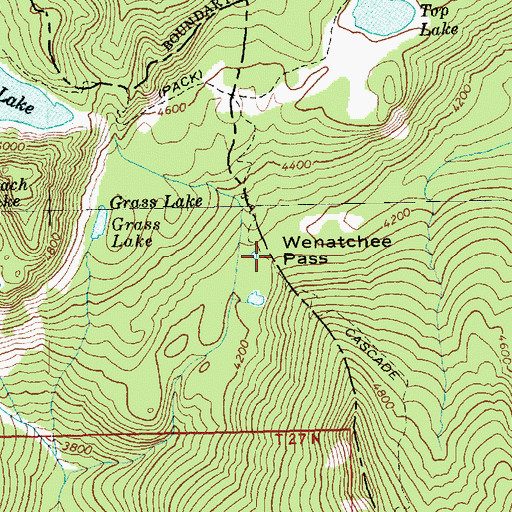 Topographic Map of Wenatchee Pass, WA