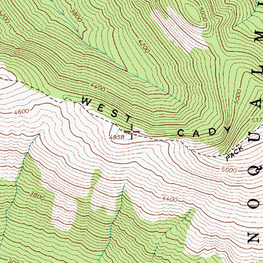 Topographic Map of West Cady Ridge, WA
