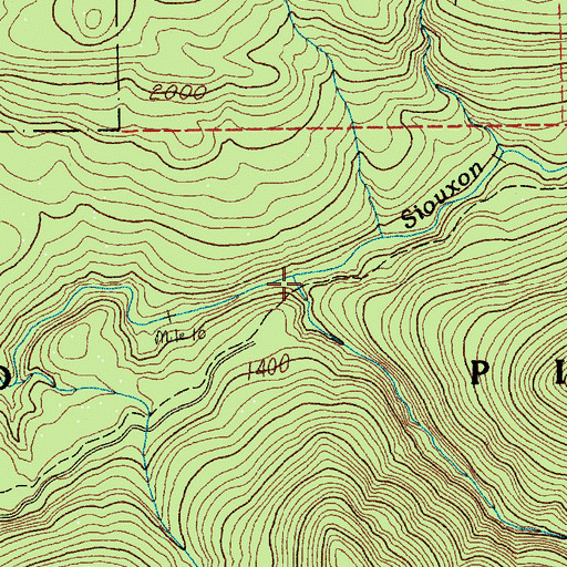 Topographic Map of West Creek, WA