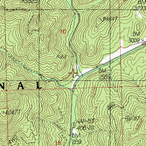 Topographic Map of West Fork Creek, WA