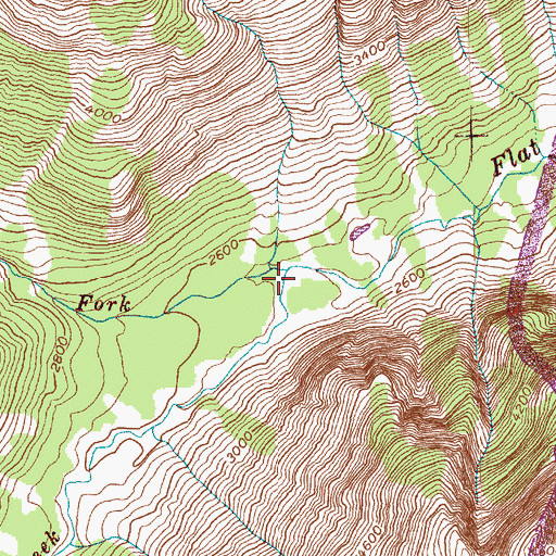 Topographic Map of West Fork Flat Creek, WA