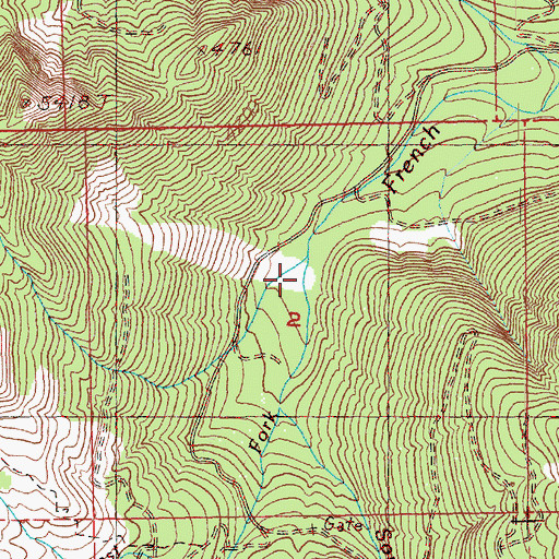 Topographic Map of West Fork French Cabin Creek, WA