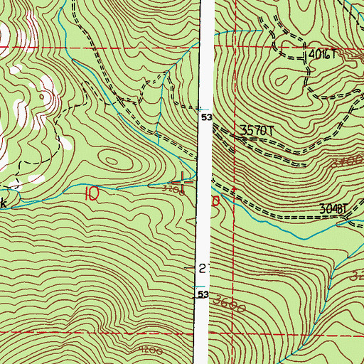Topographic Map of West Fork Hall Creek, WA