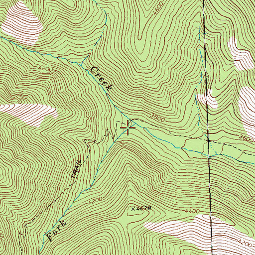 Topographic Map of West Fork Little Bridge Creek, WA