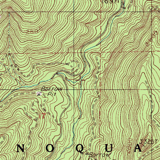 Topographic Map of West Fork Little Nisqually River, WA