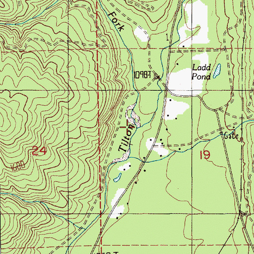 Topographic Map of West Fork Tilton River, WA
