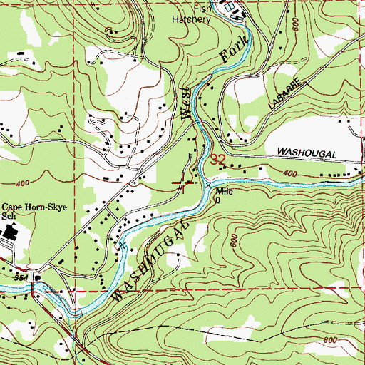 Topographic Map of West Fork Washougal River, WA