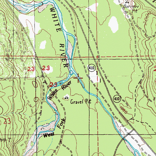 Topographic Map of West Fork White River, WA