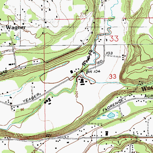 Topographic Map of West Fork Woods Creek, WA