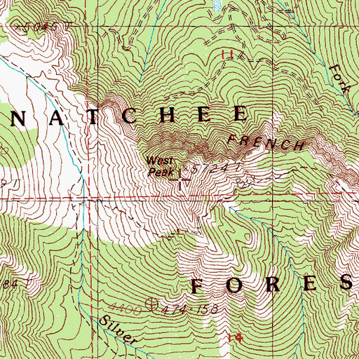 Topographic Map of West Peak, WA