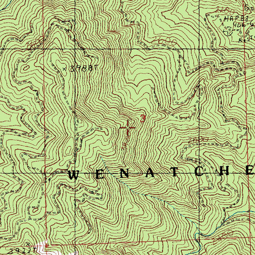 Topographic Map of West Sand Creek Trail, WA