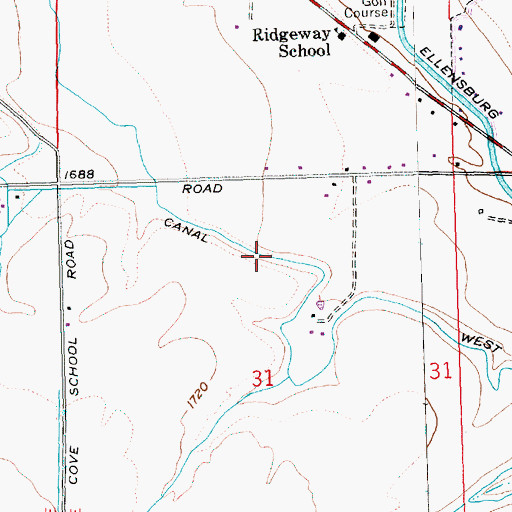 Topographic Map of West Side Canal, WA