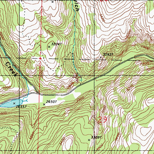 Topographic Map of Westphal Gulch, WA