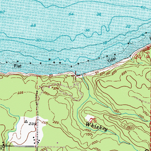 Topographic Map of Whiskey Creek, WA