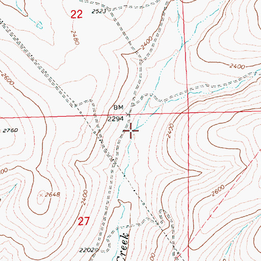 Topographic Map of Whiskey Jim Creek, WA