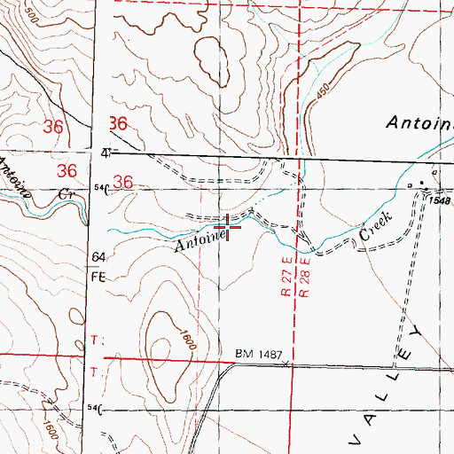 Topographic Map of Whisky Cache Creek, WA