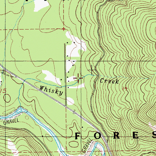 Topographic Map of Whisky Creek, WA