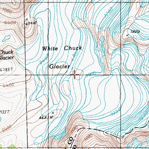 Topographic Map of White Chuck Glacier, WA