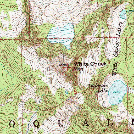 Topographic Map of White Chuck Mountain, WA