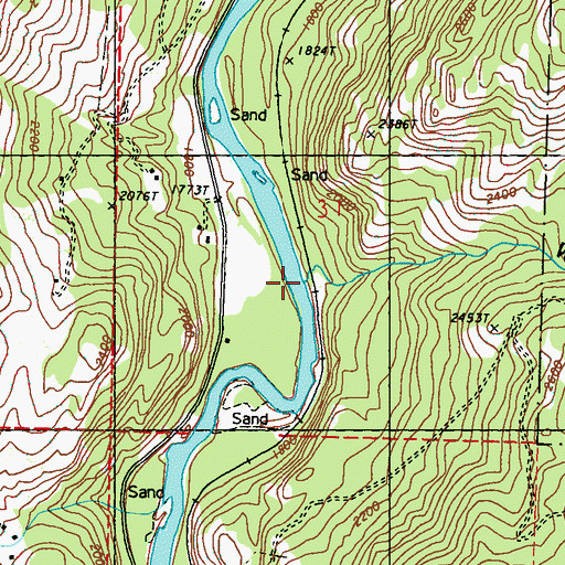 Topographic Map of White Creek, WA