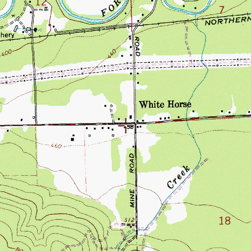 Topographic Map of White Horse, WA