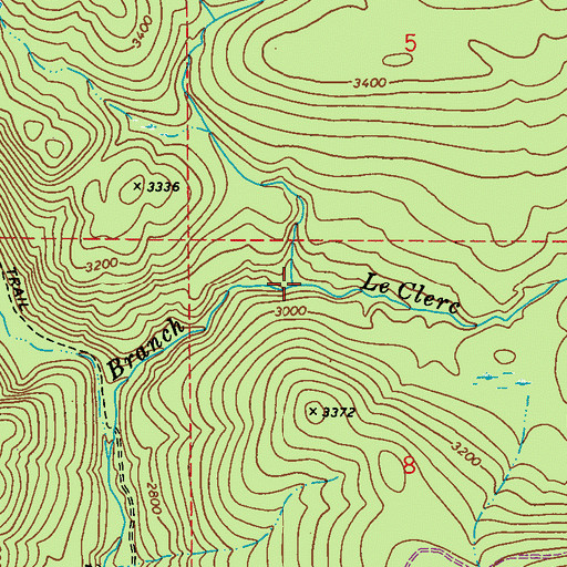Topographic Map of White Man Creek, WA