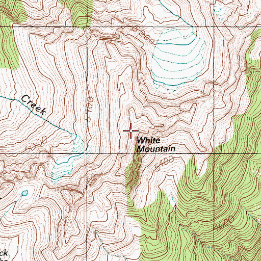 Topographic Map of White Mountain, WA