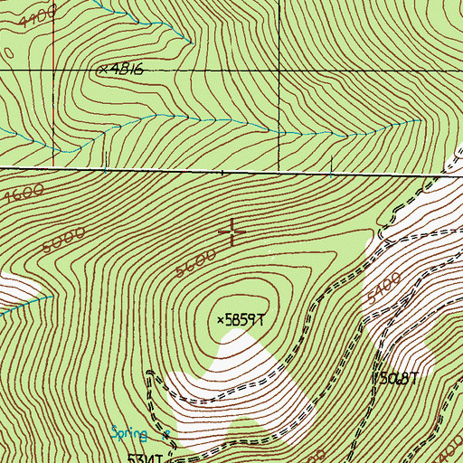 Topographic Map of White Mountain Trail (historical), WA