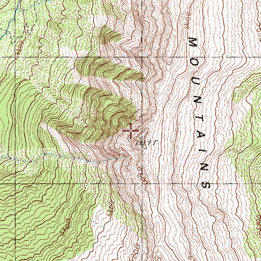 Topographic Map of White Mountains, WA