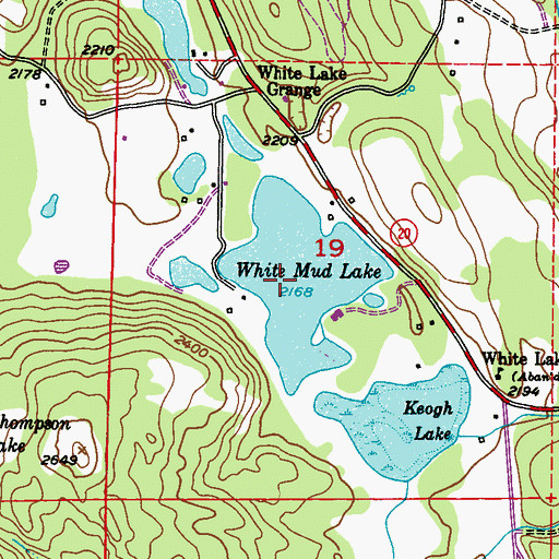 Topographic Map of White Mud Lake, WA