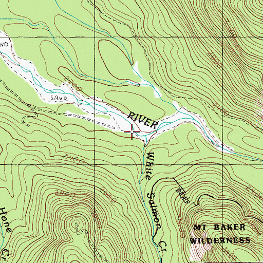 Topographic Map of White Salmon Creek, WA
