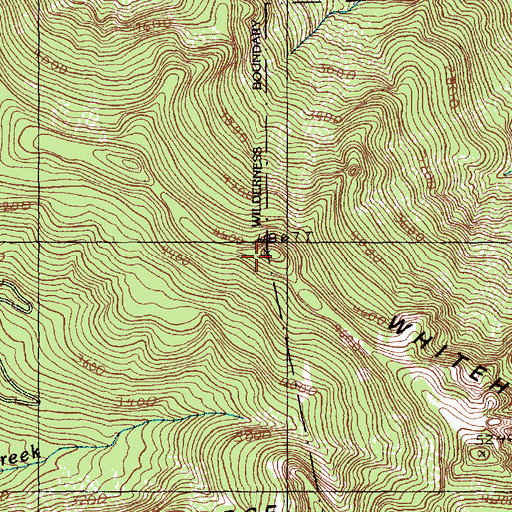 Topographic Map of Whitehorse Ridge, WA