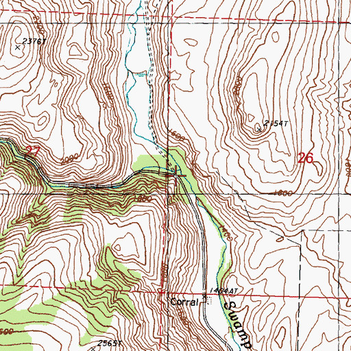 Topographic Map of Whitestone Creek, WA