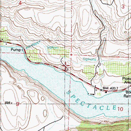 Topographic Map of Whitestone Ditch, WA