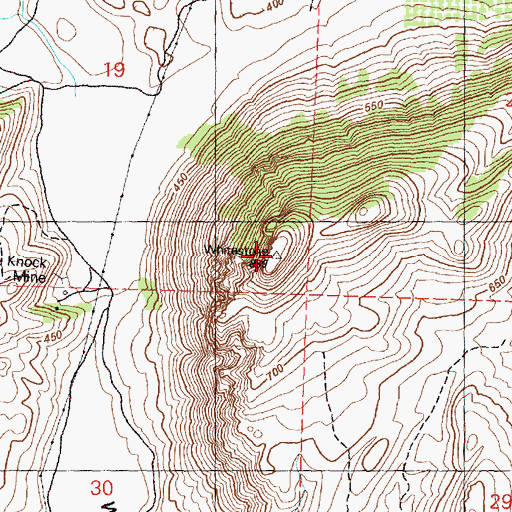 Topographic Map of Whitestone Mountain, WA